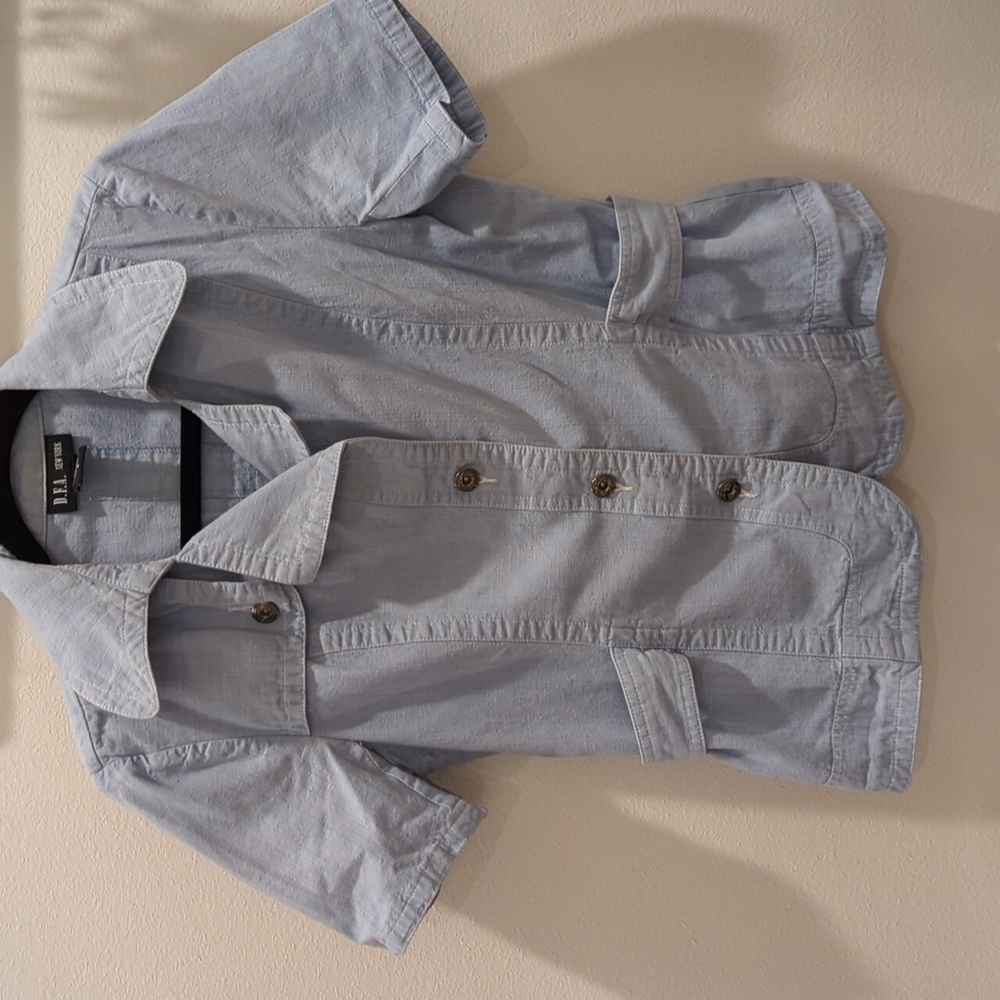 DFA New York Small Blue Jean Short Sleeve Jacket